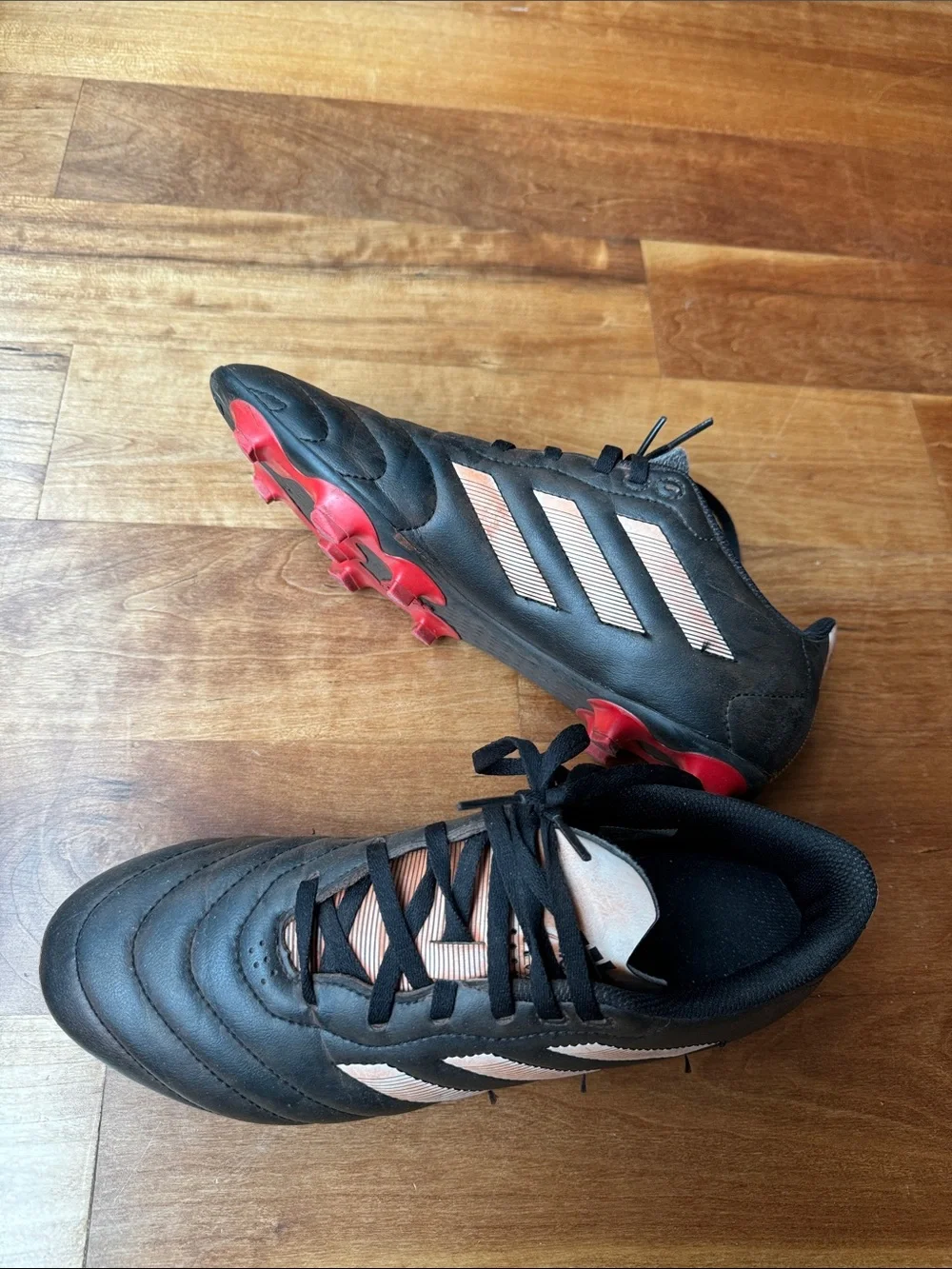 adidas Black and Pink Red Turf Soccer Cleats